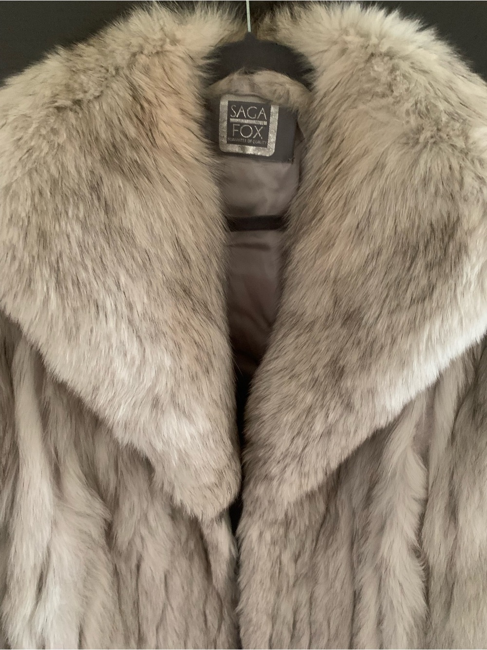 Luxury Saga Blue Fox Fur Coat - Picture 6 of 11